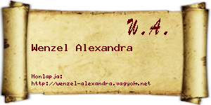 Wenzel Alexandra névjegykártya